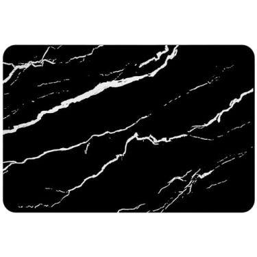 Imagem de Tapete superior de fogão elétrico de silicone resistente ao calor 50 x 78 cm capa de indução de fogão de vidro de silicone lavável e dobrável para cozinha (2, mármore preto)