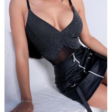 Imagem de Body karina tule e lurex - Nathy Store, ÚNICO