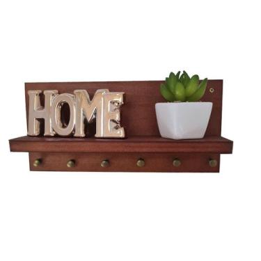 Imagem de Porta chave prateleira - HOUSE DECOR, NOGUEIRA