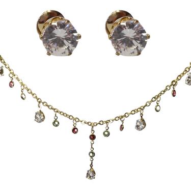 Imagem de Conjunto Zircônias e Pedras Coloridas Ouro