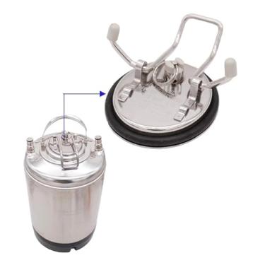 Imagem de Fabricação caseira de cerveja New Replacement Corny Keg Lid with PRV & O-ring Fits all normal Corny kegs Stainless Steel Homebrew Beer Keg Acessórios para vinho