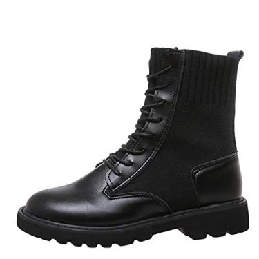 Imagem de Butterflydog Botas femininas macias e botas de cano baixo Chelsea Mustang Botas de inverno Chelsea Sapatos femininos Botas de jardim botas de cano curto botas de cano curto botas de Wellington, Preto, 38 M EU