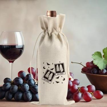 Imagem de Saco de vinho fantasma de Halloween, morcego, não pés, presente para amigos, colegas, família, homens, presentes para festas engraçadas, sacolas de vinho