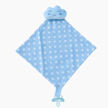 Imagem de Naninha Para Bebê Paninho Bichinho com Prendedor de Chupeta (Nuvem Azul)