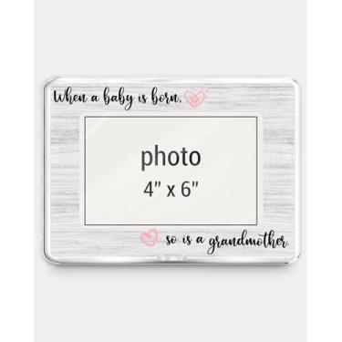 Imagem de Porta-retrato para presentes de avó pela primeira vez, presentes para avó pela primeira vez, quando um bebê nasce, assim é uma moldura para avó, foto de 10 x 15 cm