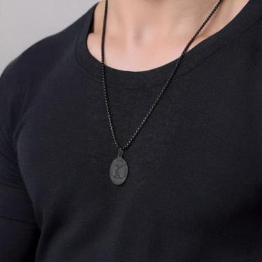 Imagem de Colar para homens e mulheres, pingente de fé de aço inoxidável, Sebastian, machados, cruz, árvore da vida, pingente religioso, minúsculo, colar com pingente de fé, One Size, Aço inoxidável, Sem Pedra