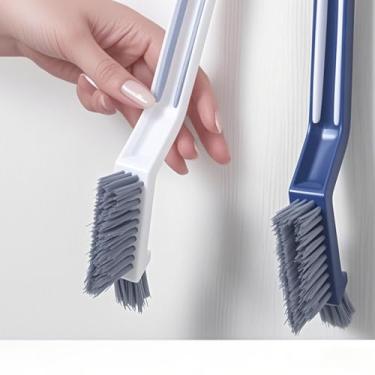 Imagem de Escova de limpeza de cerdas rígidas, escova de limpeza doméstica portátil, adequada para chuveiro, cozinha, banheiro, branca