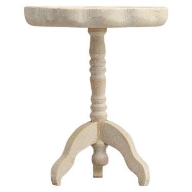 Imagem de Mesa de pedestal redonda para móveis de casa de bonecas em miniatura em escala 1:12