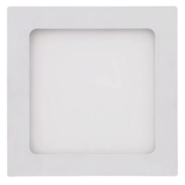 Imagem de Luminária Plafon LED Embutir Quadrada 18W 3000K Branca Alumínio Bivolt 22x22cm - Brilia -