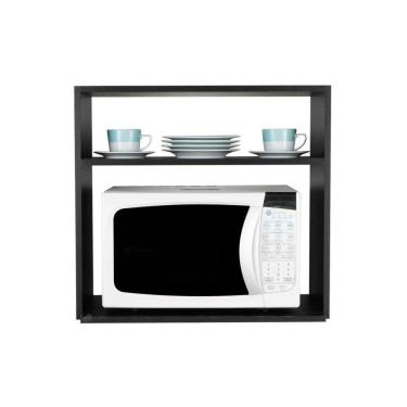 Imagem de Suporte Nicho Para Micro-ondas Forno Elétrico Cozinha Preto 60cm