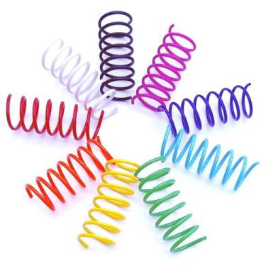 Imagem de JoyArrive 36 brinquedos de mola para gatos internos, brinquedo interativo para gatos, para bater, morder, caçar, brinquedo criativo para gatos para 9 cores