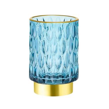 Imagem de LEICURACE Organizador de pincéis de maquiagem, porta-escovas de dentes, porta-lápis de mesa, copo de pincel de vidro vintage multifuncional (A39-3-US)