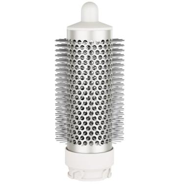Imagem de Chivixe Acessório de escova redonda para acessórios Shark FlexStyle, escova oval normal redonda para dar volume, para cabelos lisos, ondulados, cacheados e crespos, prateada