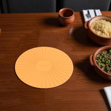 Imagem de Generic 1 peça Trivet em forma de guarda-chuva Trivet silicone laranja 18 x 18 x 0,5 cm