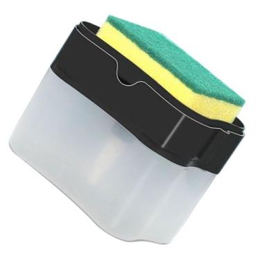 Imagem de Dispensador de líquido com prensa para economia de esforço, dispensador de detergente de grande capacidade para bancada, cozinha, eletrodomésticos, design de economia de espaço