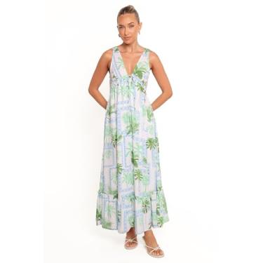 Imagem de Petal & Pup Vestido longo feminino Rhiannon verde multi, Verde multi, P