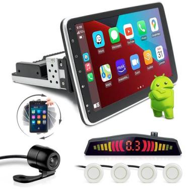 Imagem de Kit Multimídia 10 Polegadas Rotate + Câmera Ré + Sensor Ré Pérola Kick