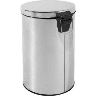 Imagem de Lixeira Redonda 20 Litros Inox Cinza Vonder