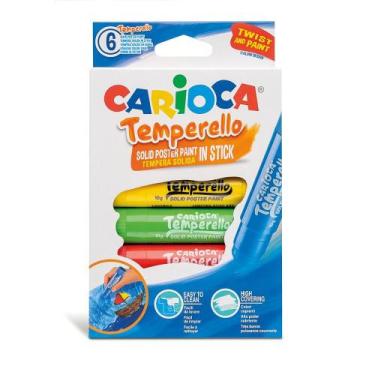Imagem de Tinta Guache Bastão 06Und Temperello Carioca - SD Inovações Gráficas