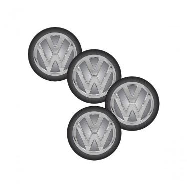 Imagem de Jogo Bottom- Emblema Para Calota Vw 51mm Degrade 4 Pecas