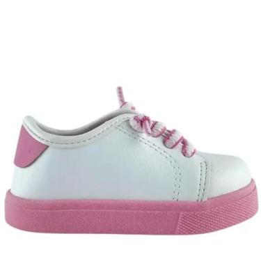 Imagem de Tênis Infantil Molekinha 2118591, 21, Branco, Rosa ballet