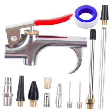 Imagem de Xgdsnly Conjunto de 13 Peças de Acessórios para Soprador de Ar com Conector Europeu, Ferramenta Robusta de Encaixe Rápido Padrão de 1/4" para Limpeza de