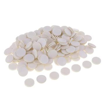 Imagem de barenx Medalhão difusor de perfume de óleo essencial de aromaterapia com 200 lotes de 21 mm refil para clipe de ventilação de carro com pingente de purificador de ar - várias cores - branco