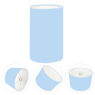 Imagem de Cúpula Abajur E Luminária Cilíndrica Vivare Cp-7002 ø13x30cm - Bocal Nacional Azul-bebê