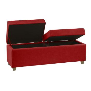 Imagem de Recamier Bau Madri 1,20m Suede Vermelho - Inova Decor