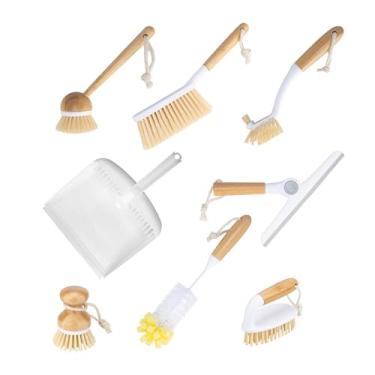 Imagem de Kit De Limpeza Multiuso 8 em 1 Bambu Artiko Arbo Escovas Rodo Pá