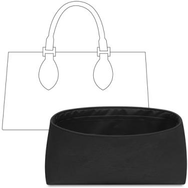 Imagem de FANJI Project Bolsa organizadora para bolsa LV Onthego East West, ajuste personalizado interno premium preto fosco leve resistente à água acessórios de inserção