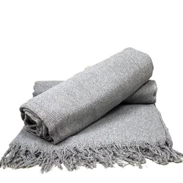 Imagem de Mantas para algodão, tamanho 2,10x1,20, beleza e conforto para sua casa.manta para sofá,capa para sofá(Cinza Neblina)