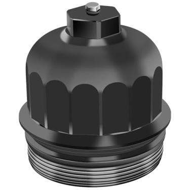 Imagem de Blshwez Tampa de alumínio para filtro de combustível 134001 Billet com plugue de drenagem – Substituição direta para GM Duramax 6.6L L5P Chevy Silverado/GMC Sierra 2500HD 3500HD 3500HD (Preto)