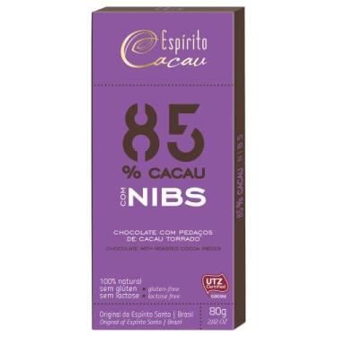 Imagem de Chocolate 85% Cacau Com Nibs Espírito Cacau 80g
