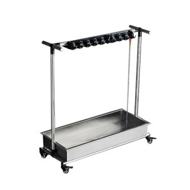 Imagem de TRGCJGH Suporte de esfregão de vassoura de carrinho de limpeza, organizador de ferramentas de jardim para garagem, suporte de esfregão de armazenamento de carrinho de limpeza móvel, pia de esfregão de