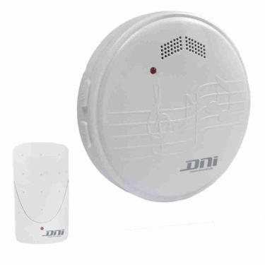 Imagem de Campainha Sem Fio Eletrônica Tomada 1 Acionador Branca Bivolt DNI 6383