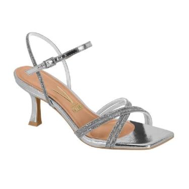Imagem de Sandalia Vizzano Salto Fino Ref 6536.205.31108 Prata 35