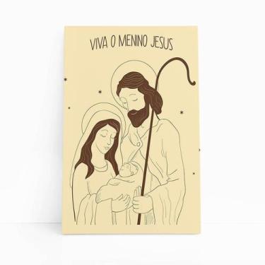 Imagem de Quadro Viva O Menino Jesus Cristo Desenho Canvas 60X40Cm - Plimshop