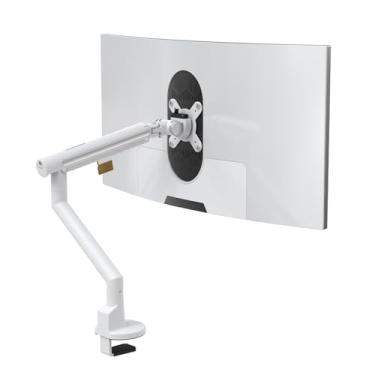 Imagem de Suporte de braço para monitor, suporte de monitor único de 61 a 100 cm, apenas braçadeira C, suporte de mesa com mola mecânica, suporta 3 a 12 kg, serve para 75 x 75/100 x 100 VESA, (branco)
