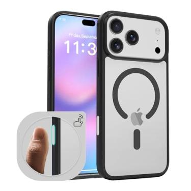 Imagem de ZYGNAL Capa de ajuste fino para iPhone 17 Pro Max, compatível com MagSafe, botão de controle de câmera embutido, TPU transparente à prova de choque, bloqueio magnético forte, anti-impressão digital