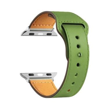 Imagem de Pulseira De Couro Unissex Para Apple Watch Series 8 9 3 4 5 6 SE 7 Ult
