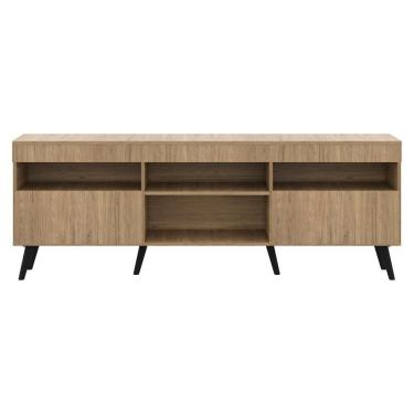 Imagem de Rack Retrô Para Tv Até 65´´ Com 2 Portas Rustic/Branco