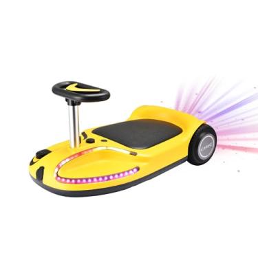 Imagem de Kart Elétrico 100W, Velocidade Ajustável até 8km/h, Suporta até 50kg, Bateria 2H de Uso, Pneus 6.5" (AMARELO)