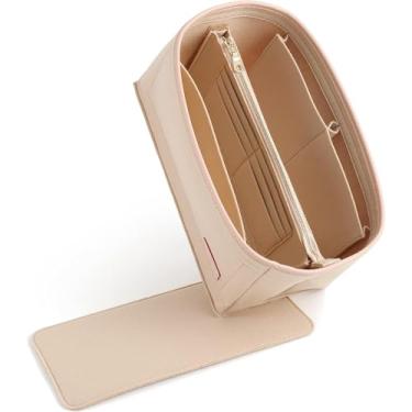 Imagem de Doxo Inserção organizadora de feltro com bolsa de zíper e bolsa modeladora para LV Speedy 30 (bege, médio-P-30)