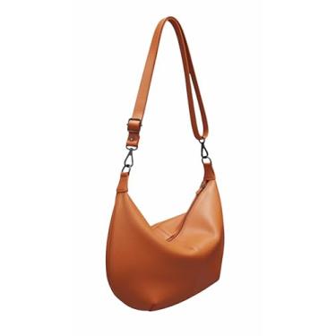 Imagem de Bolsa Feminina Tote(Sacola) Grande de Ombro em Legítimo Couro - Espaçosa com Alça Ajustável, Fecho Zíper e Metais Onix (Grafite) (caramelo)