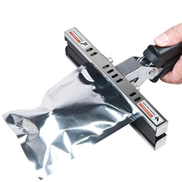 Imagem de HZWMQDLF Máquina seladora de alicate portátil, seladora térmica portátil de 350 W, seladora de crimpador térmico, largura de vedação de 15 mm, para saco de papel alumínio, bolsa de celofane, saco de