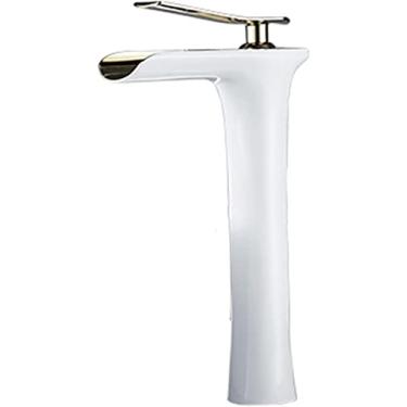 Imagem de YYBOES Torneira de pia de banheiro torneiras de banheiro alça única torneira de banheiro torneira de banheiro torneira de banheiro furo único torneiras de banheiro para pia 1 furo para exterior A