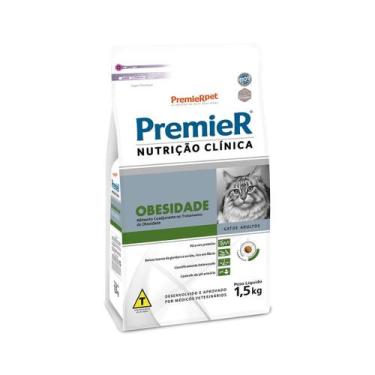 Imagem de Ração Premier Nutrição Clínica Obesidade Gatos Adultos 1,5 Kg - PREMIE