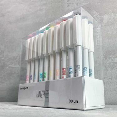 Imagem de Kit 30 Caneta Ginza Fine Ponta Fina 0.4mm Fine Line Newpen