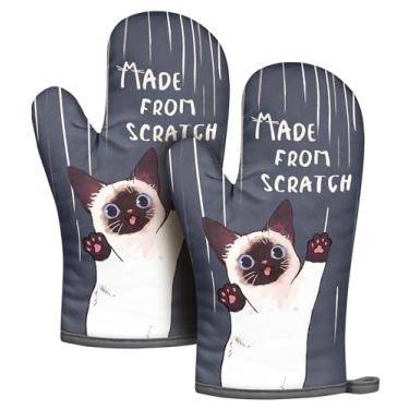 Imagem de Slohif Luva de forno engraçada resistente ao calor para mulheres – Pacote com 2 luvas fofas para forno de cozinha com 100% algodão para assar e cozinhar acessórios